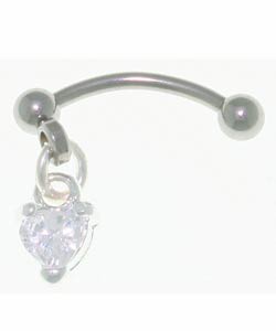 Dangling Heart 16-gauge Eyebrow Barbells (Case of 3)