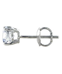 Platinum 2/3ct TDW Diamond Stud Earrings (JK, I1)