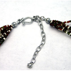 Handmade Glass and Agate Summer Meadow Necklace (India)