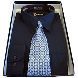 Dolphino Men's Dress Shirt and Tie Gift Set