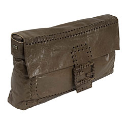 Fendi Large Leather Shoulder Strap Clutch