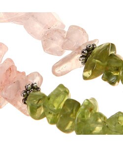 Peridot, Quartz, Topaz and Calcite Necklace