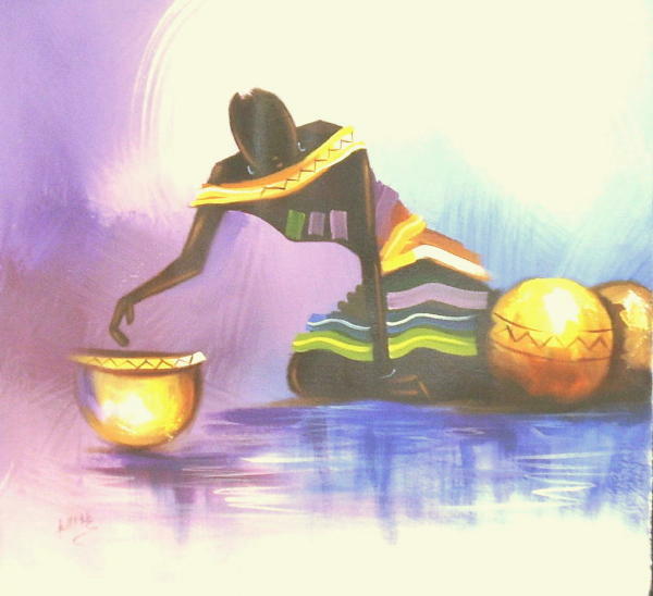 The Tribal Girl Canvas Art (Ghana) Overstock™ Shopping Big