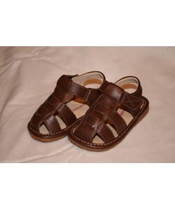 'Squeakies' Baby and Toddler Brown Sandals