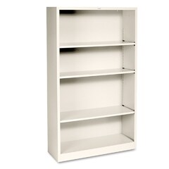 HON 59-inch 3-shelf Putty Metal Bookcase