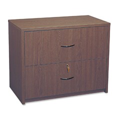Global Genoat Series 2-Drawer Lateral File Cabinet - Mahogany