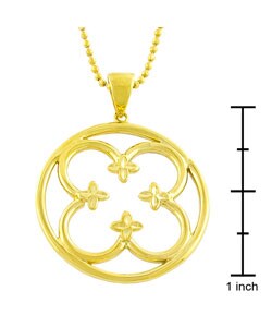 Goldkist 18k Gold over Silver Floral Necklace