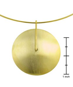 Goldkist 18k Gold over Silver Disc Necklace