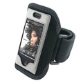 Padded Deluxe ArmBand for Apple iPhone with Velcro Strap - Black
