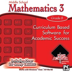 High Achiever Middle School Mathematics 3 Educational Software