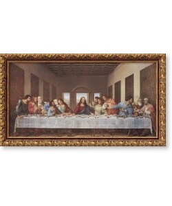 Leonardo da Vinci The Last Supper Framed Canvas