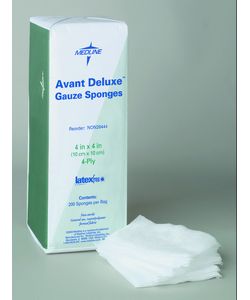 Medline Deluxe Avant 4 x 4-inch 4-Ply Non-Woven Gauze (Case of 2000)
