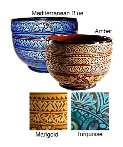 Mediterranean Ceramic Planter (Morocco)