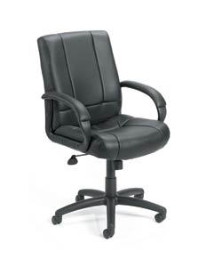 Black Vinyl Mid-back Executive Chair