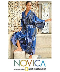 Through the Seas Women's Batik Robe (Indonesia)