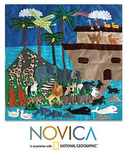Triumphant Noahs Ark Applique Wall Hanging (Peru)