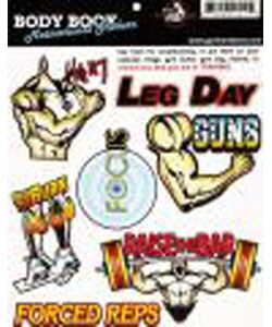 Gym Hardwear Body Book Motivational Stickers