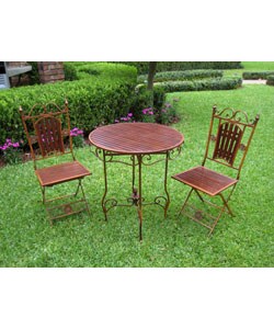 Folding Bistro 3-piece Chairs and Table Set