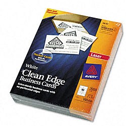 Avery Clean Edge Laser Business Cards