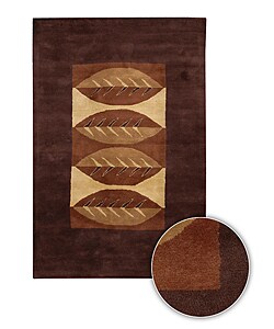 Hand-tufted Contemporary Mandara Wool Rug (5' x 7'6)