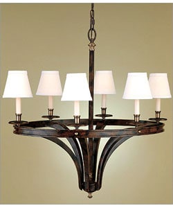 Walnut Murray Feiss Gatsby 6-light Chandelier