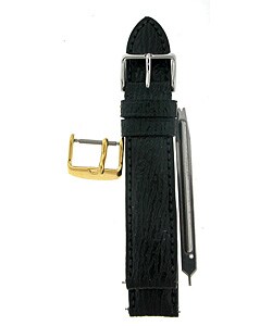 Black Shark Skin 22 mm Strap w/ Extra Buckle