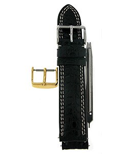 Black USA Genuine Select Alligator Watch Strap