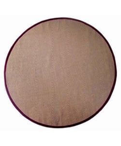 Hand-woven Cherry Brown Sisal Wool Rug (8' Round)