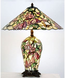 Tiffany-style Vale Flowers Table Lamp