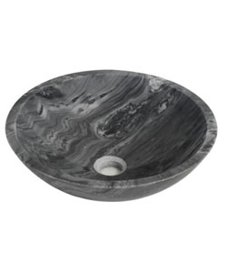DeNovo Grey Marble Vessel Sink Set
