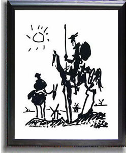 'Don Quixote' by Pablo Picasso Framed Canvas