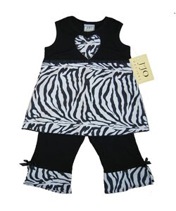 JoJo Designs 2-piece Zebra Print Infant Girl Outfit