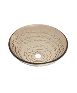 DeNovo Moderna Rose Round Glass Vessel Sink