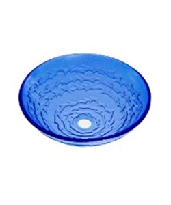 DeNovo Moderna Cobalt Round Glass Vessel Sink