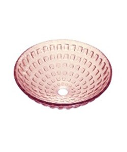 DeNovo Venice Rose Round Glass Vessel Sink