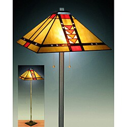 Tiffany-style Stained Glass Mission Floor Lamp