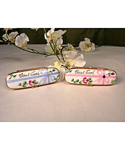 Limoges 'First Curl' Baby Keepsake Boxes (Set of 2)