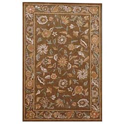 Hand-tufted Oriental Tan Wool Rug (8' x 10'6)