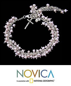 Pearl Bracelet 'Cross of Love' (Thailand)