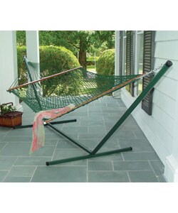 Deluxe Green Hand-woven Polyester Hammock