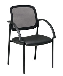 Office Star Screen Back Leather Guest Chair