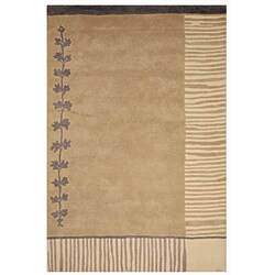 Ivory Vined Path Rug (3'4 Round)