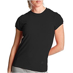 Nordic Track Women's Black Cap Sleeve T-shirt (Small)