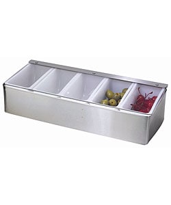 5-compartment Stainless Steel Condiment Dispenser