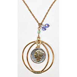 American Coin Treasures Silver Collectible Mercury Dime Necklace