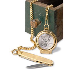 American Coin Treasures Franklin Silver Half Dollar Pocket Watch/ Knife