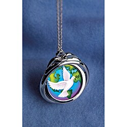American Coin Treasures World Peace Spinner Pendant with Silver Half Dollar