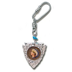 American Coin Treasures Colorized Indian Head Penny Enamel Key Ring