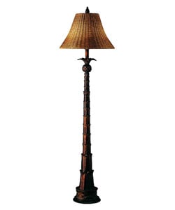 Overstock Floor Lamps on Tropical Palm Wicker Floor Lamp   Overstock Com