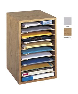 Safco Wood Vertical Desktop Sorter